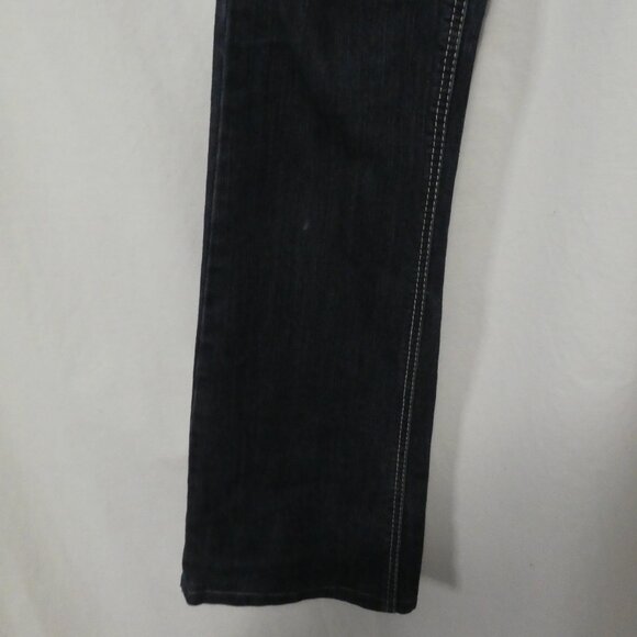 BONGO - Denim Vision | size 7 | Classic Flared Dark Wash  Blue Denim Jeans - Picture 8 of 16